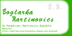 boglarka martinovics business card